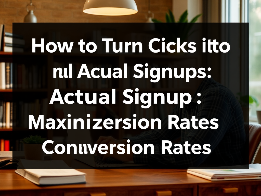 How to Turn Clicks into Actual Signups: Proven Methods for Maximizing Conversions